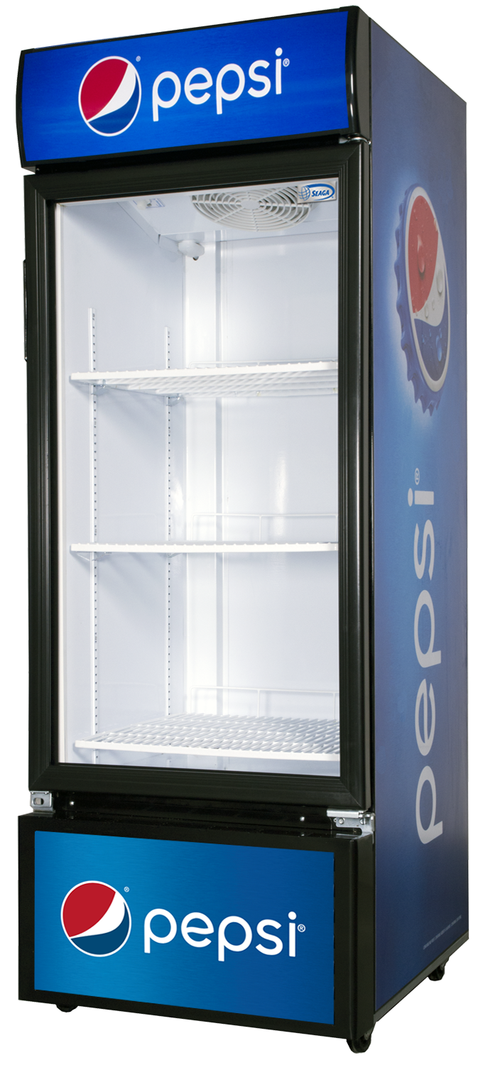 The S300, S400, and S500 Glass Door Merchandiser by Seaga offer proven innovative technology to ensure the best refrigeration and high visibility.