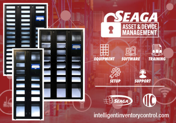 a red background with a bunch of black and white shelves