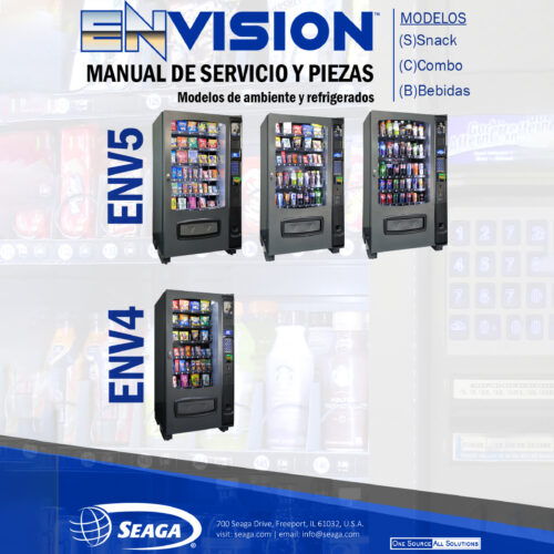 three vending machines are shown in this brochure