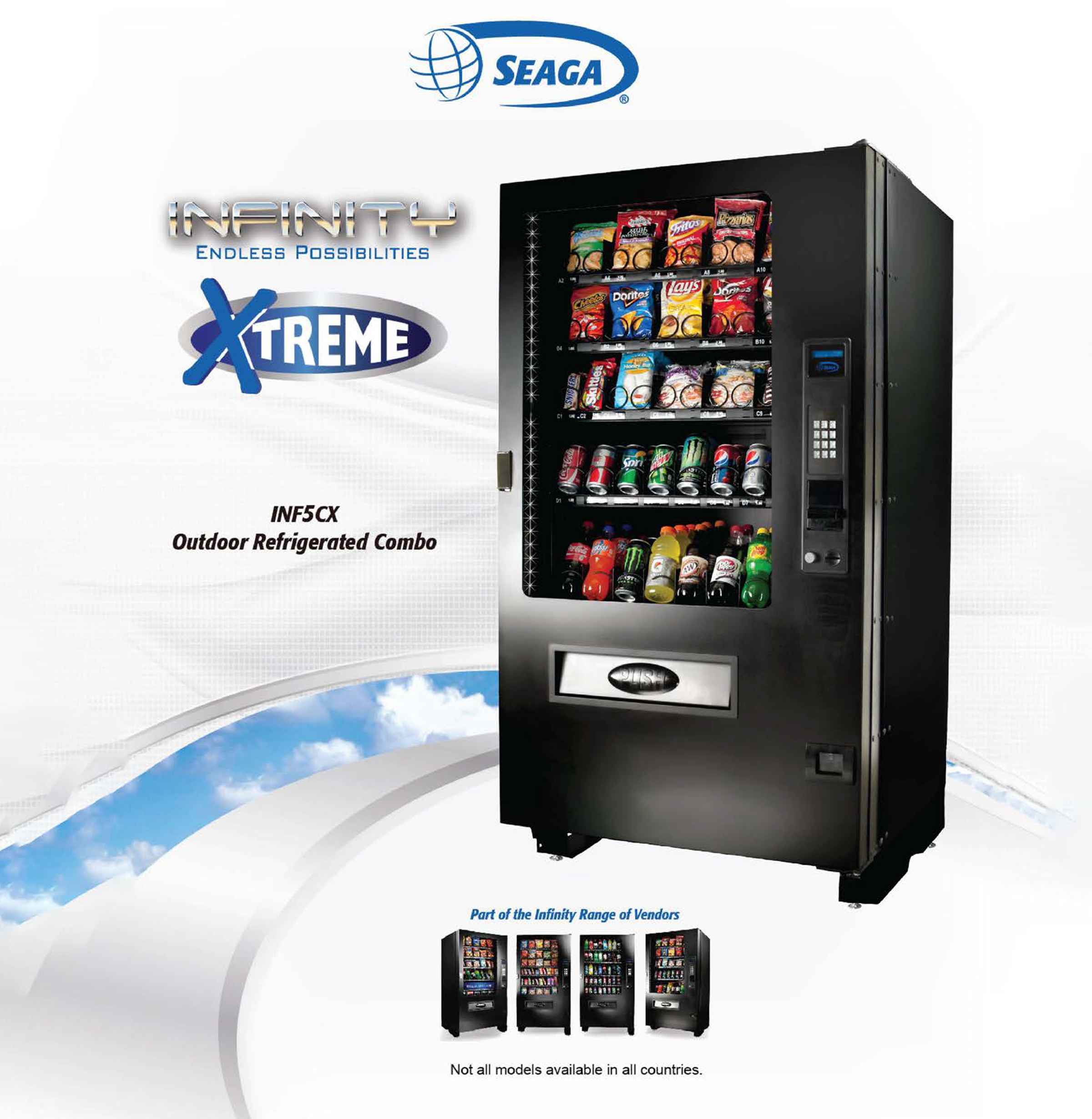 Seaga INF5B Infinity Cold Beverage Vending Machine 39 5-Wide Model