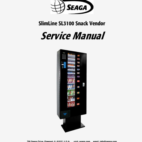 the service manual for the seaga slimline sj100 snack vending machine